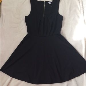 Black fit and flare dress