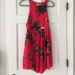 Free People Flutterby Cherry Combo Floral Dress