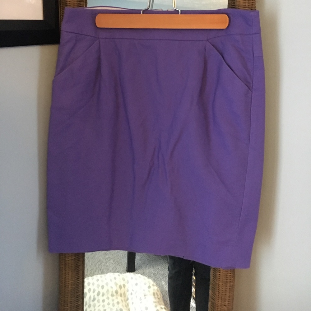Jcrew Factory purple pencil skirt, sz 8,