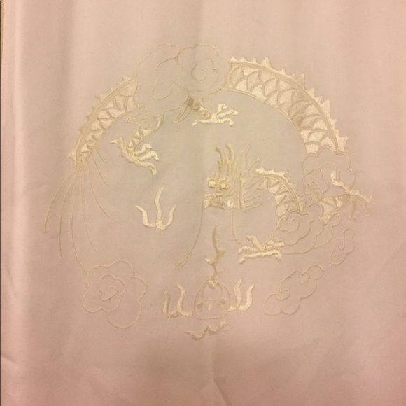 White silk top with off white silk detailing - Picture 2 of 4