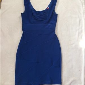 Form fitting blue dress