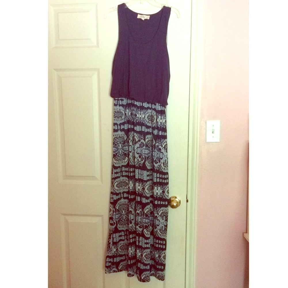 Navy maxi dress