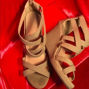 Forever strappy wedge heels
