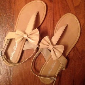 Cream sandals
