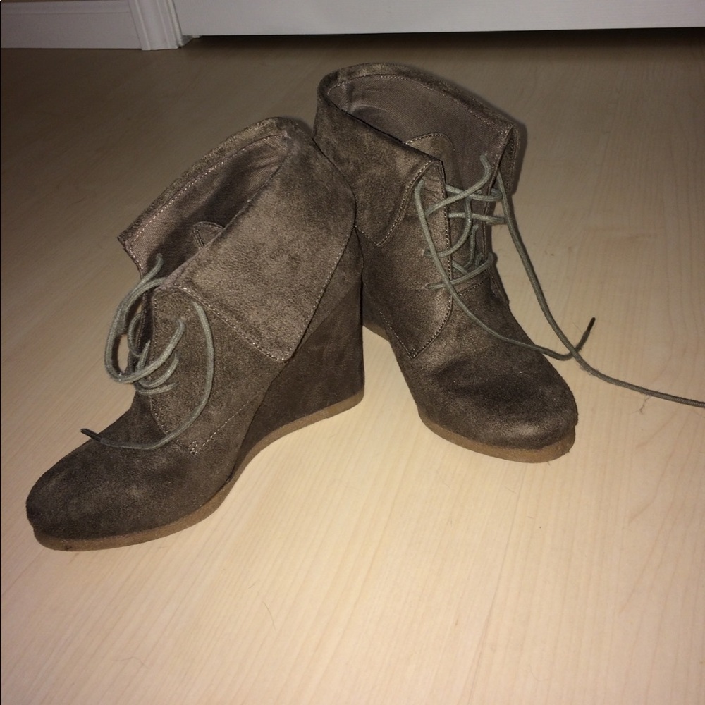 Olive Sneaker Wedges