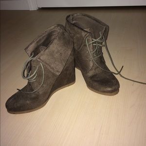 Olive Sneaker Wedges