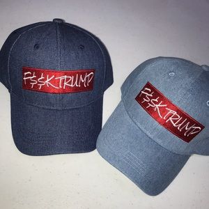 Blue jean dad hats- F$$k Trump