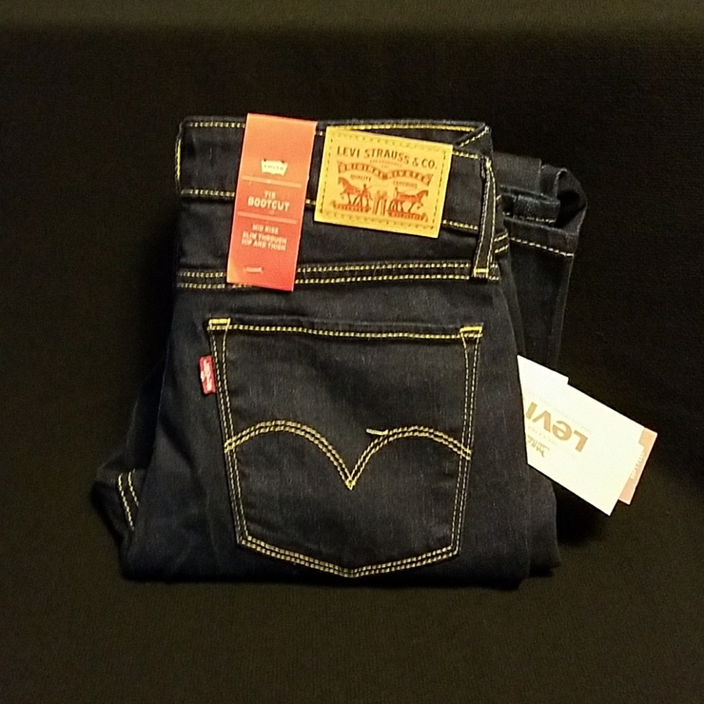New Levi's 715 bootcut mid-rise jeans