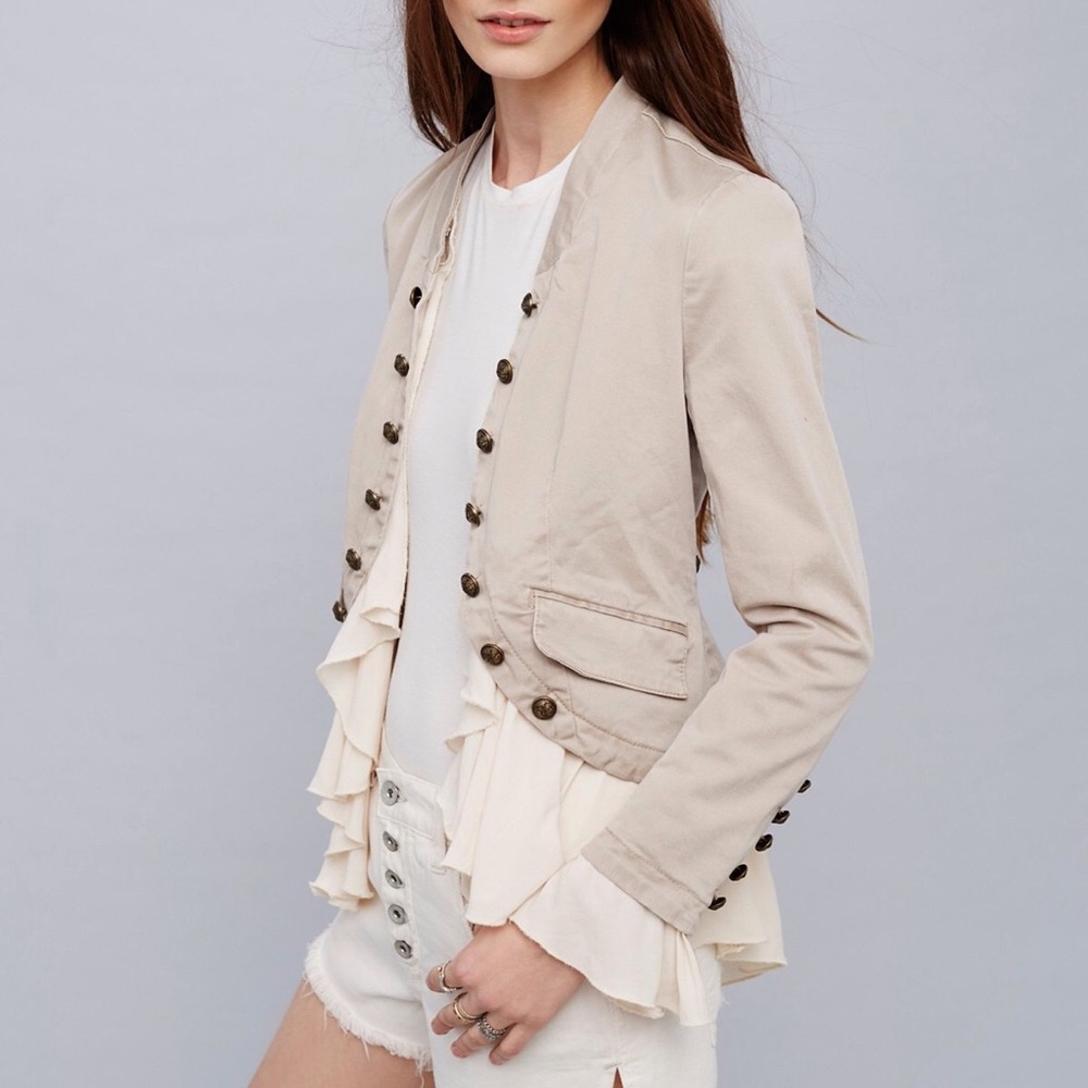 Free People Romantic Ruffles Jacket