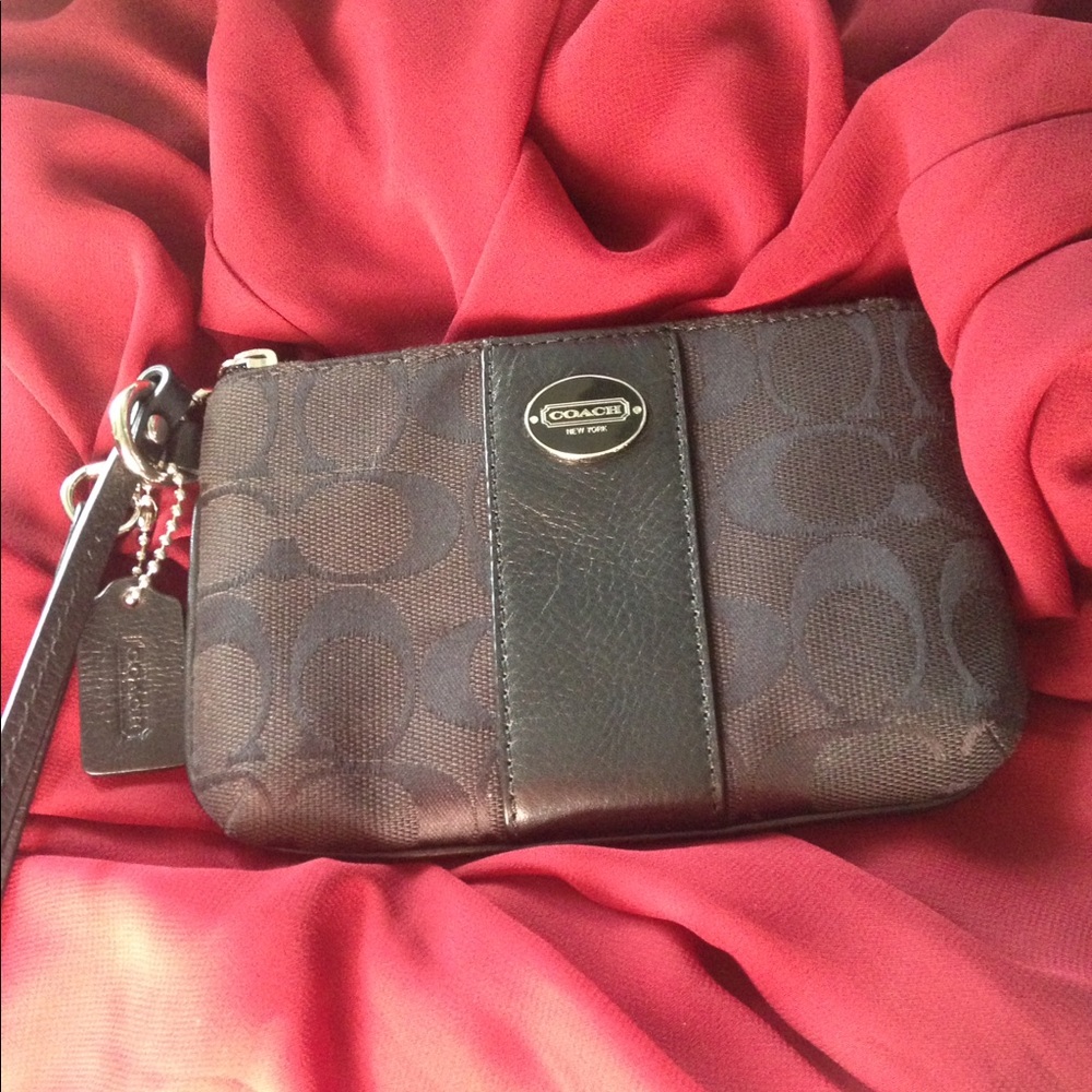 Black Coach Wristlet