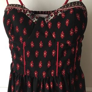 Black & Red Boho Dress