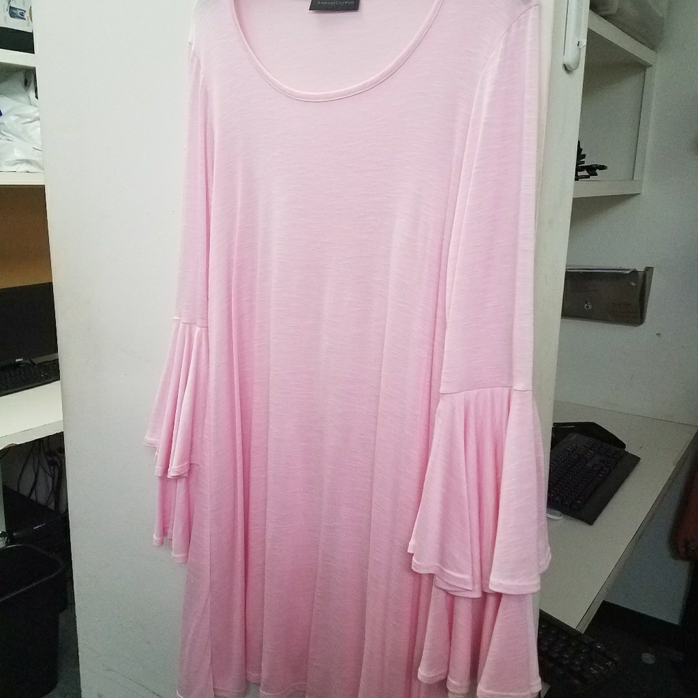 Pink ruffle dress