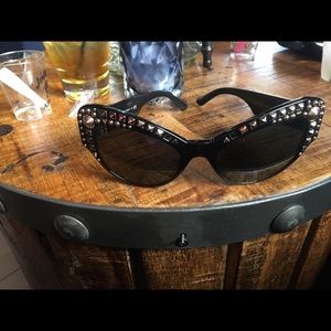 Versace Black Lady Gaga Cat Sunglasses