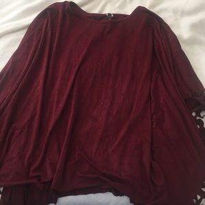 Maroon poncho