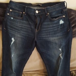 Express Mid Rise dark leggings size 10R