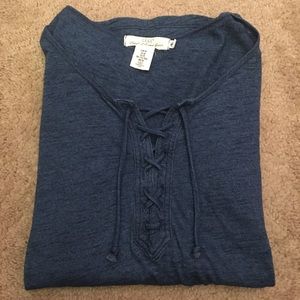 🎉SALE🎉 💙Long Sleeve Lace-Up Tee💙