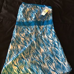 Blue zebra print top