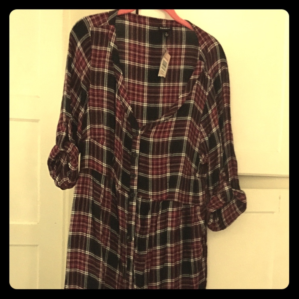 Torrid long thin button up duster