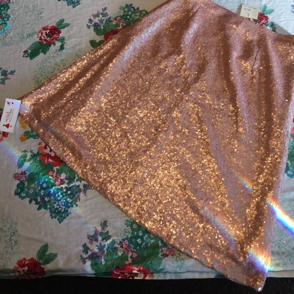 Dresses & Skirts - 🛍Flash Sale🛍 Rose gold sequin skirt
