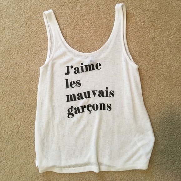 "I like the bad boys" Forever 21 tank top - Picture 1 of 2