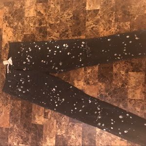 Paint splattered ripped jeans from ZARA