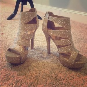 Champagne diamond heels