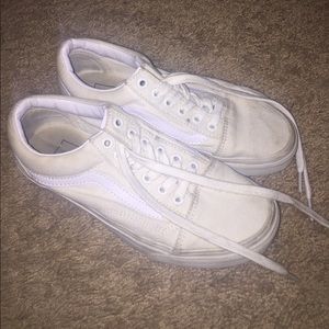 White Vans women's 6 men 4.5
