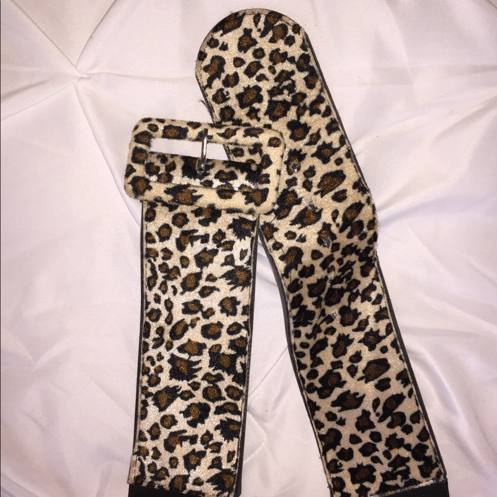 Cheetah print high waisted belt