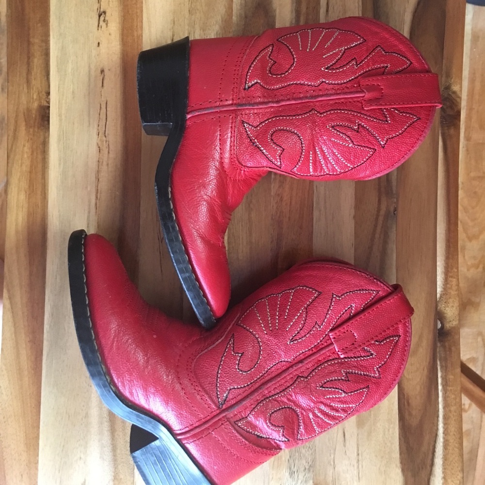 Cowboy red boots