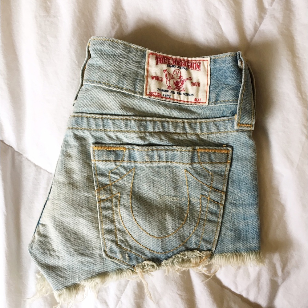True Religion Cutoff Denim Shorts