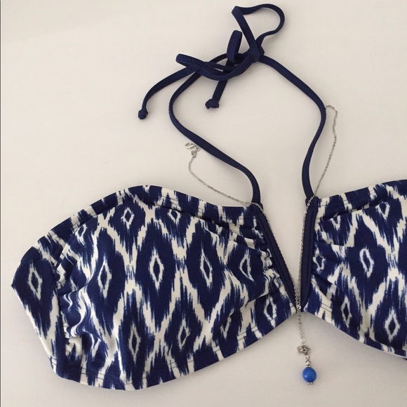 Converse - Navy + White Ikat Bikini Top - Picture 2 of 4
