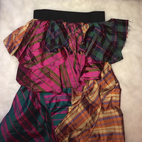 Skirts - Plaid High Low Maxi Skirt Skirts - Plaid High Low Maxi Skirt