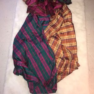 Skirts - Plaid High Low Maxi Skirt Skirts - Plaid High Low Maxi Skirt