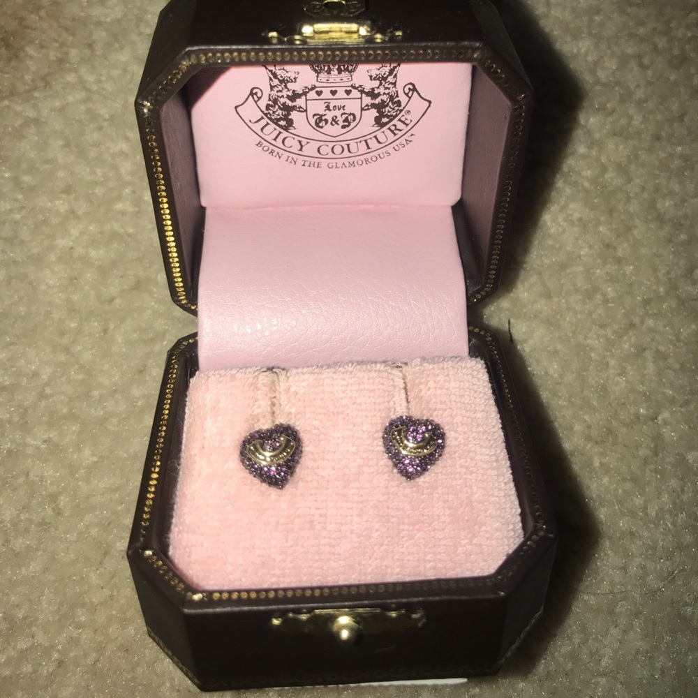 Rhinestone Heart Juicy Earrings