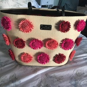 Straw flowered Kate Spade Bag