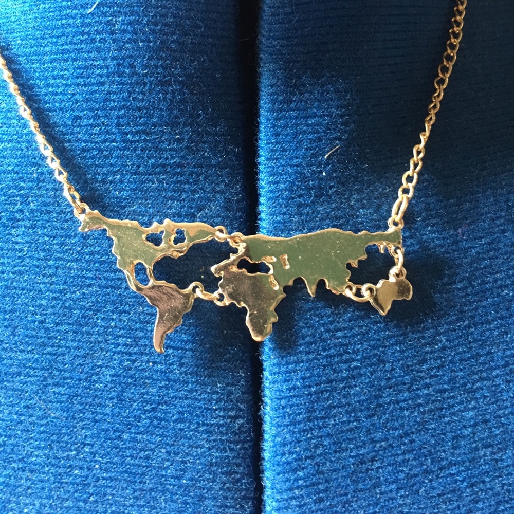 World Map Necklace