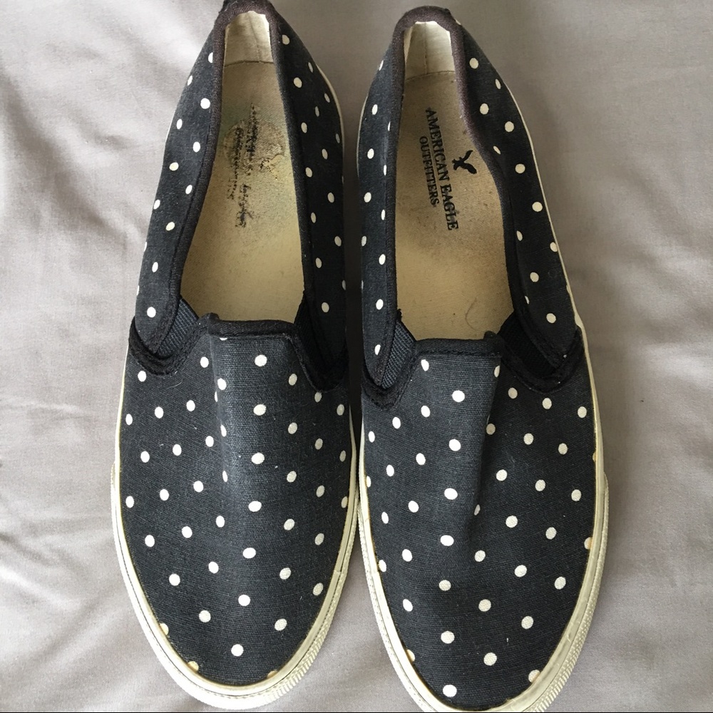 American Eagle polka dot sneakers