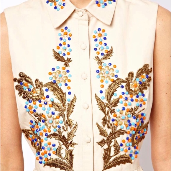 Asos Shirt dress with Habanero Embroidery - Picture 2 of 6