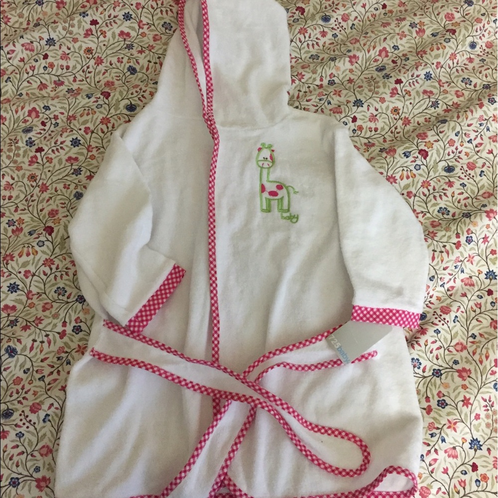 Baby bathrobe terrycloth 100% cotton NWT girl 1siz