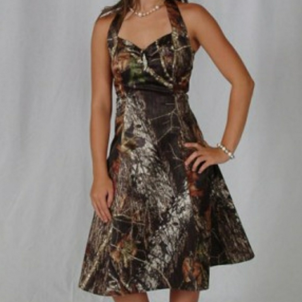 Camouflage formal prom dress