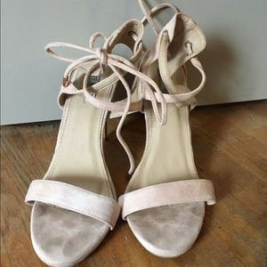Suede Nude Heels