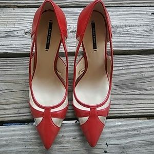 Red zara heels