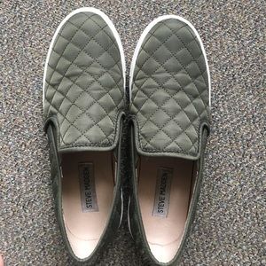 Olive green Steve Madden slip ons