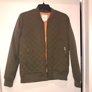 *LAST CALL* Olive green quilted bomber jacket