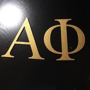 Alpha phi gold letters