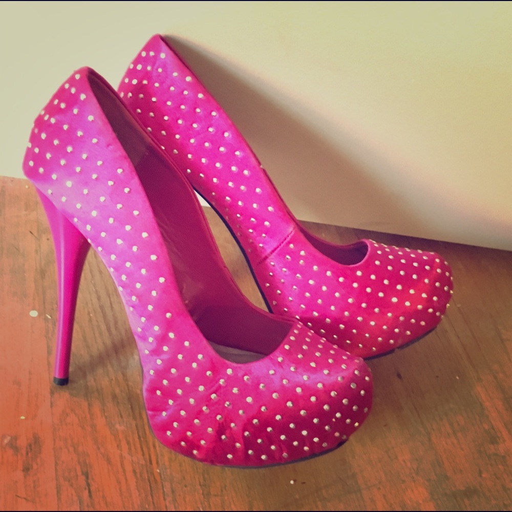 Pink Studded Pumps