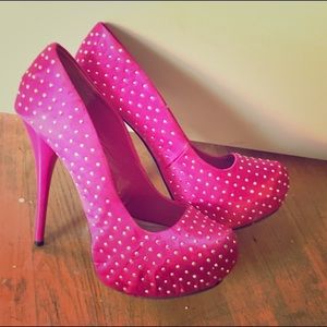 Pink Studded Pumps