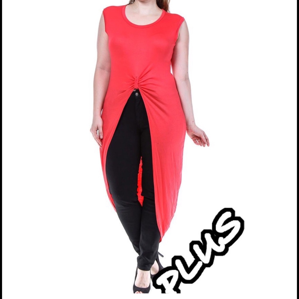 💋Plus💋Tye-knot top