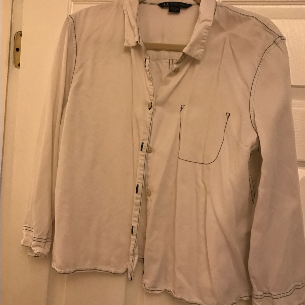 Barely Worn: White Wash Chambray Shirt