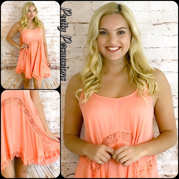 SOLD OUT‼️She Swings Cross Back & Lace Slip Dress - Picture 4 of 6